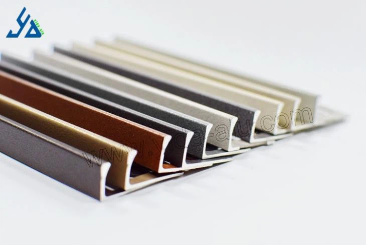 Powder Coated Beige L Shape Tile Trim